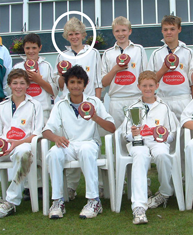 Ollie Sale (circled), in the Tavistock team that won the Bob Bridges U13 Cup in 2008