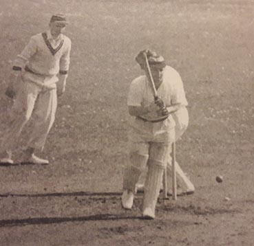 Peter Vittle batting for Plymouth in the 1950s