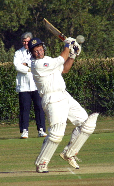 Bob Dawson on his way to a half-century for Devon against Shropshire in 2001