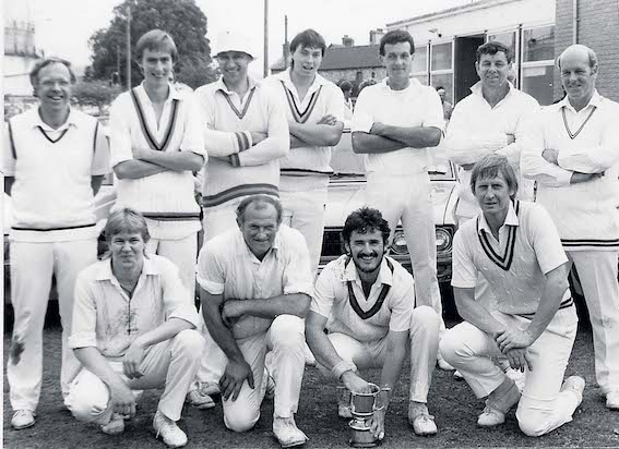 Tavistock's 1985 Devon Cup-winning side. Steve Luffman is on the far left in the front row
