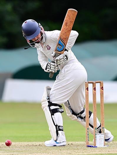 James Vincent, batting for Cullompton against Bovey Tracey in 2020 | Photo: @ppauk