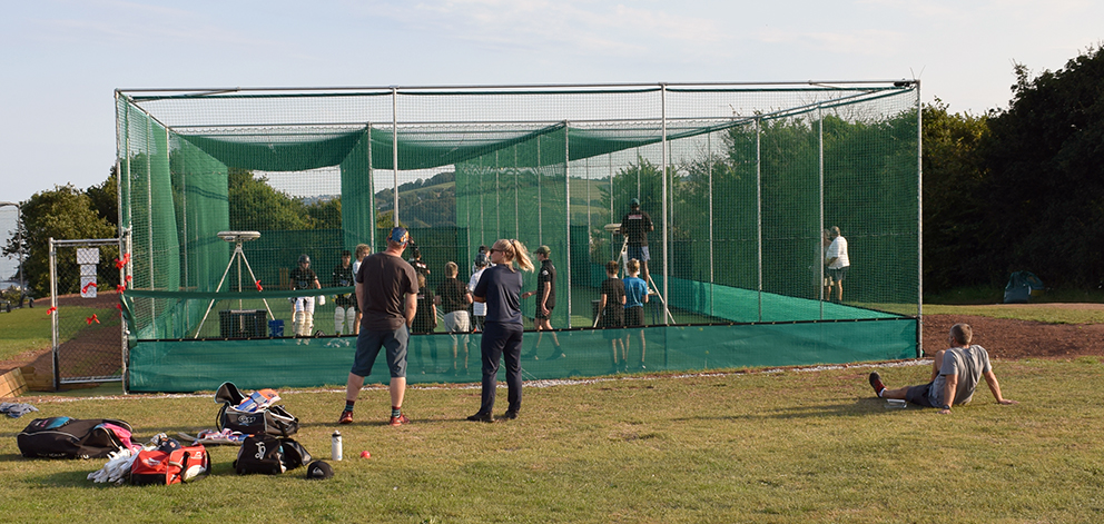 The new Â£50,000 practice area at the Hazeldown Oval, which was opened in 2020 by Amara Carr, the former Western Storm player now the skipper of South East franchise side Sunrisers