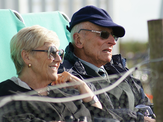 John Phillips and wife Sally enjoying the cricket at Instow | Photo: Keith Palmer