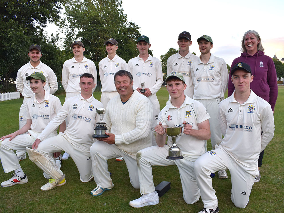 The winning Bovey Tracey team with the Brockman Cup