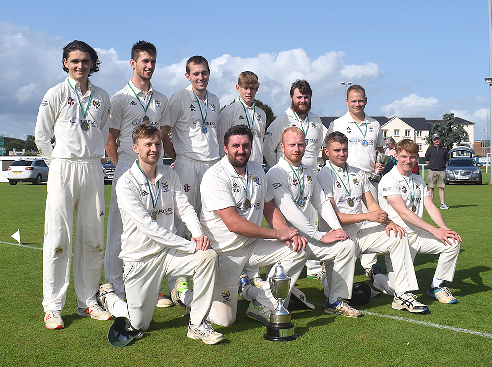 The victorious Bovey Tracey team with skipper Dan Green