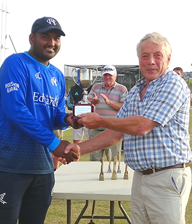 Jackson Thompson takes delivery of the Servicemaster Clean Devon T20 Cup