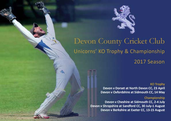 The front cover of Devon CCC's 2017 brochure