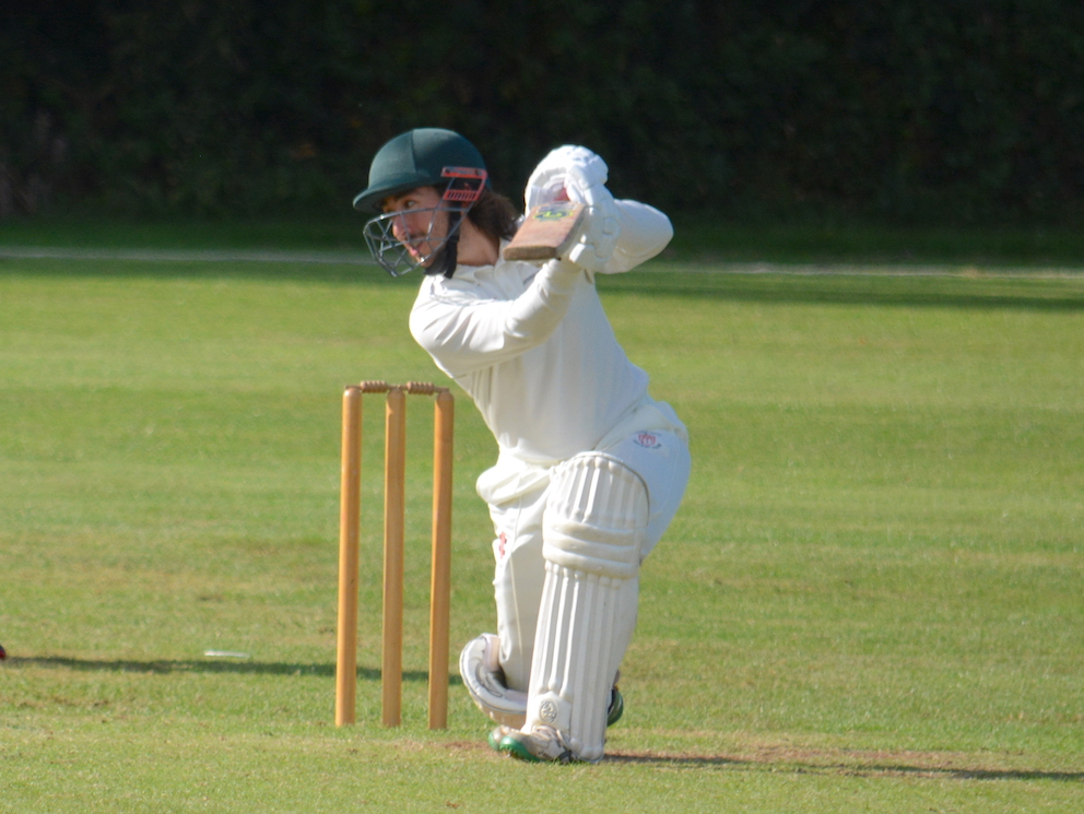 Adam Quick – in at the end for Hatherleigh against Abbotskerswell on 25 not out<br>credit: Conrad Sutcliffe - no re-use without copyright owner's consent