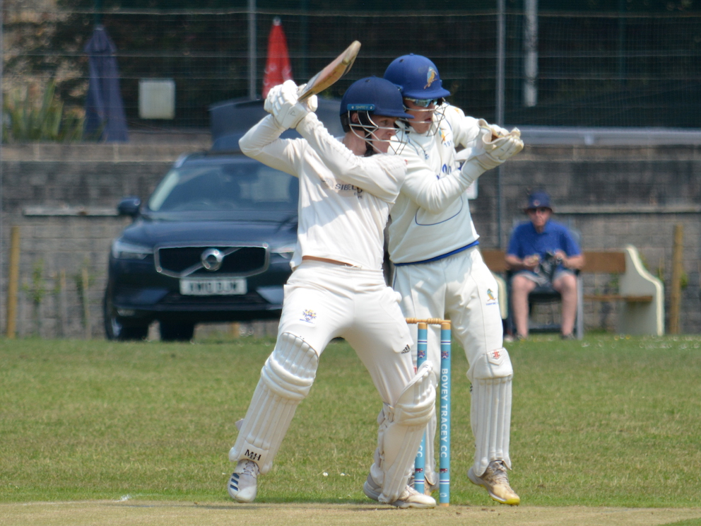 Bovey opener Jake Pascoe – his 89 was the backbone of a total of 262 for six<br>credit: Conrad Sutcliffe - no re-use without copyright owner's consent