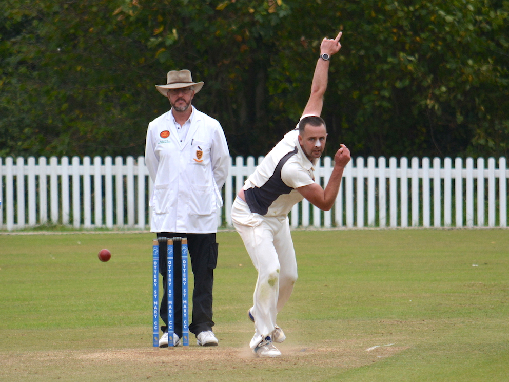 Ottery St Mary's Jody Clements, who took five wickets in the win over Braunton<br>credit: Conrad Sutcliffe - no re-use without copyright owner's consent