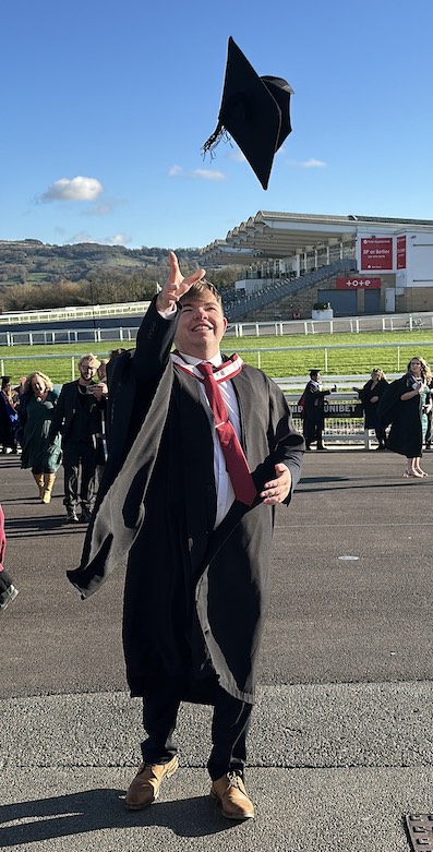 Celebration time for the journalism graduate