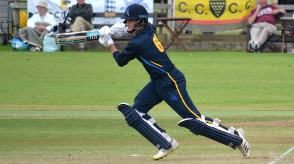 Elliot Hamilton on the way to 82 against Cornwall
