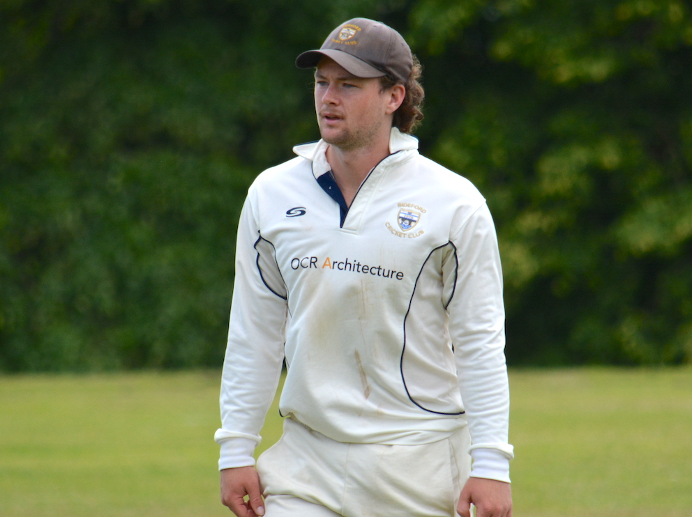 Ewan Williams – first ton for Bideford in win over Ipplepen<br>credit: Conrad Sutcliffe - no re-use without copyright owner's consent