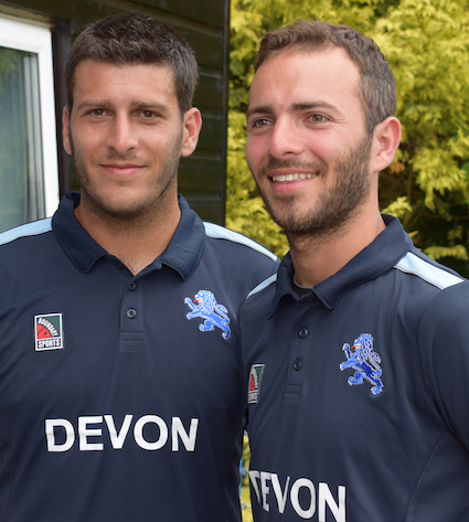 Matt Thompson and bother Joe at Truro, where both had played for Devon against Cornwall in 2017