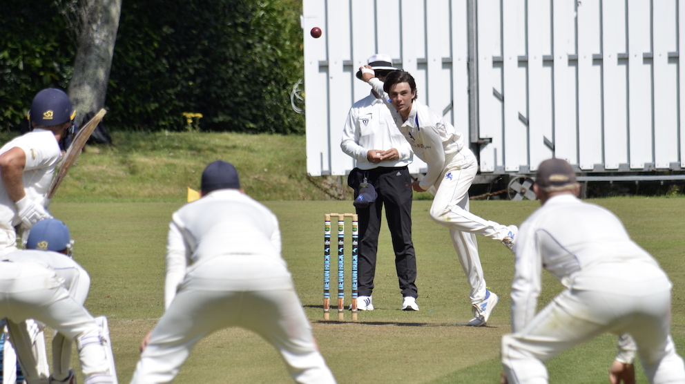 Devon's man-of-the-match Callum Harvey, who scored 101, 73 and took seven wickets in the match