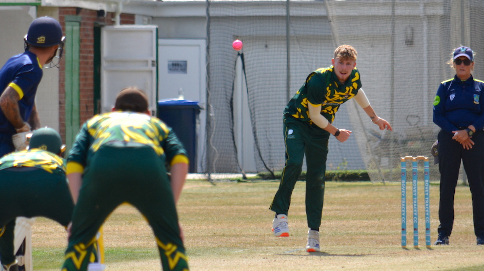 Bovey Tracey's Harry Mount in his new role as a spin bowler