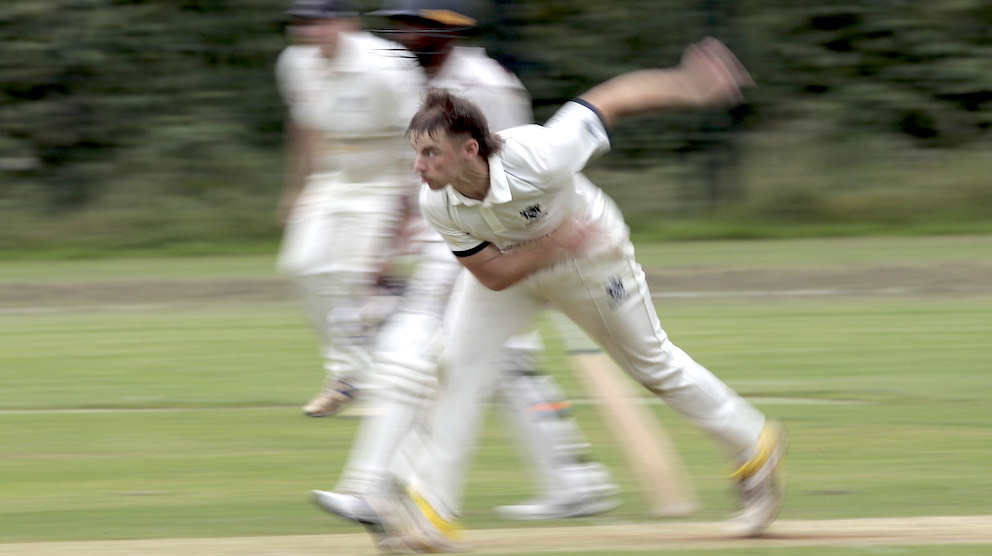 Babbacombe's Henry Stubbs is too quick for cameraman Al Stewart
