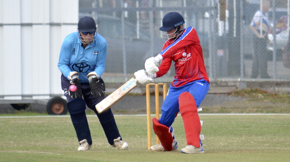 Paignton opener Luke Medlock getting on with it against North Devon Paignton opener Luke Medlock getting on with it against North Devon