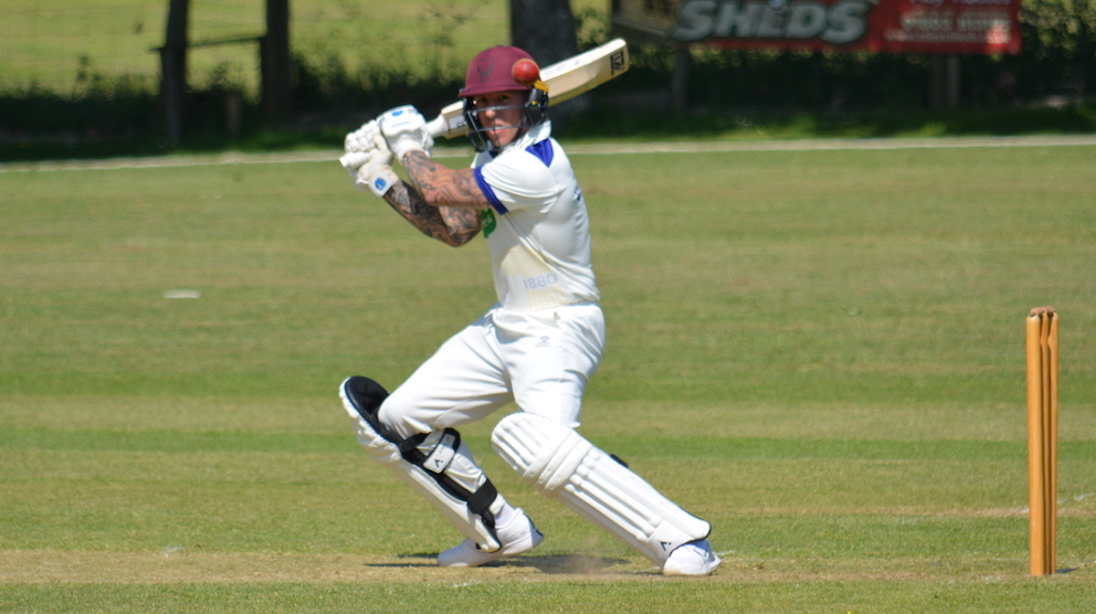 Theo Valeri – fit again to bat in the middle order for Braunton against Ipplepen