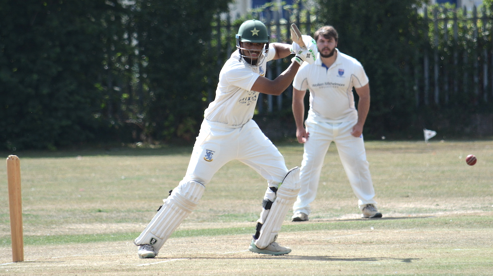 Brixham's prolific run getter Mohammed Shaik, who needs 59 or more against Paignton 2nd XI this Saturday to pass 800 league runs this season