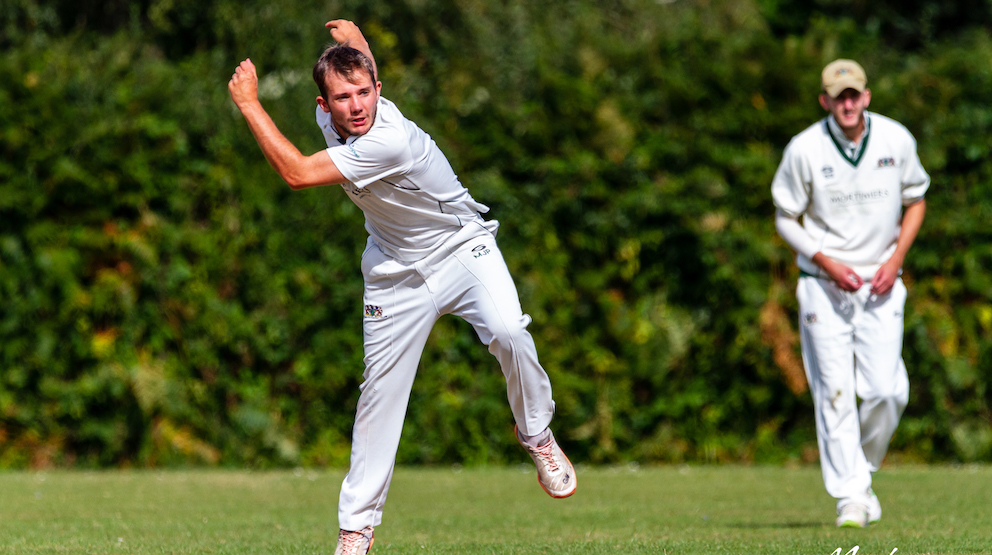 From the archive ... Matt Petherbridge bowling for Plymouth during his time at Mount Wise<br>credit: Mark Lockett | copyrighted