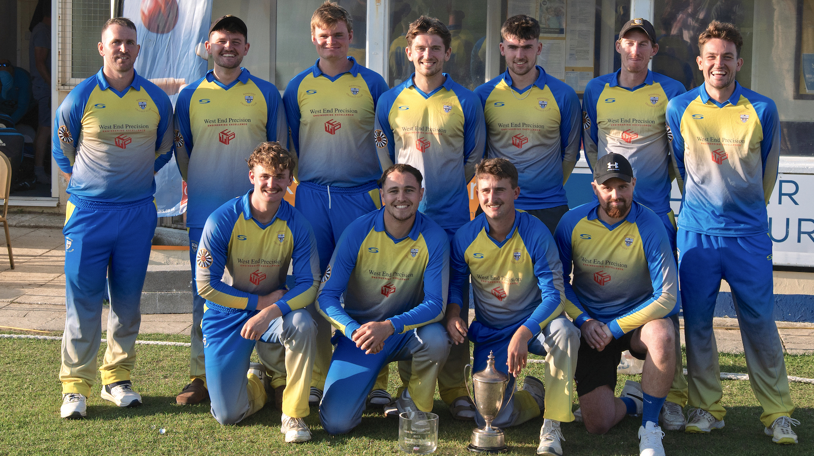 The winning Bideford team pose with their trophies