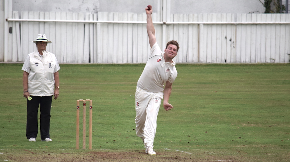 Hatherleigh's Paul Heard – six of the very best against Cullompton<br>credit: Conrad Sutcliffe - no re-use without copyright owner's consentd Hatherleigh's Paul Heard – six of the very best against Cullompton<br>credit: Conrad Sutcliffe - no re-use without copyright owner's consentd