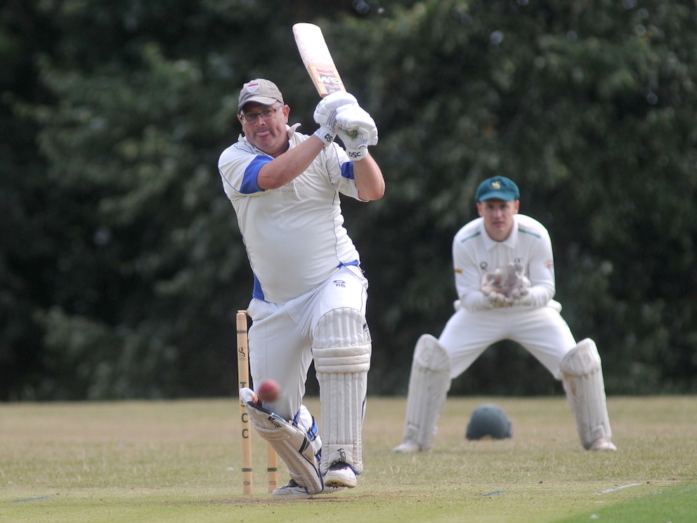 South Devon's Richard Beaumont on the way to a half-century against Teignmouth & Shaldon<br>credit: All photos this page courtesy Steve Pope / Mid-Devon Advertiser South Devon's Richard Beaumont on the way to a half-century against Teignmouth & Shaldon<br>credit: All photos this page courtesy Steve Pope / Mid-Devon Advertiser