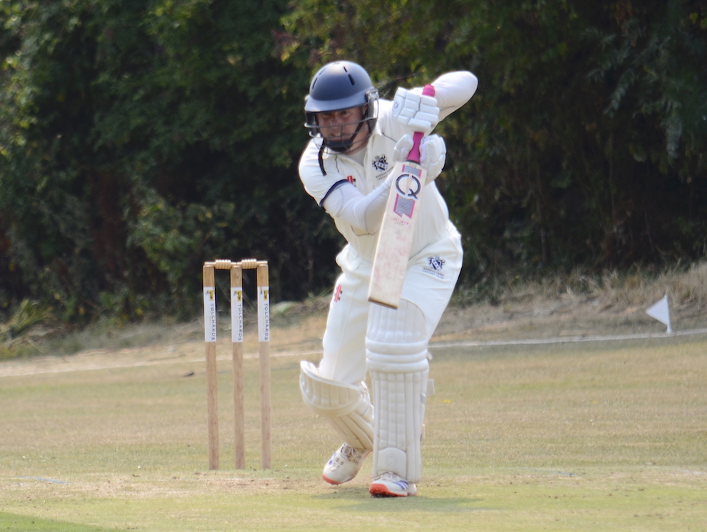 Babbacombe's Marcus Thompson takes on the Hatherleigh bowling