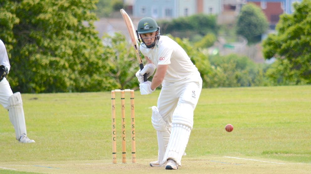 Teignmouth & Shaldon batsman Todd Ballman, who copped a century against Exeter 2nd XI<br>credit: Conrad Sutcliffe - no re-use without copyright owner's consent Teignmouth & Shaldon batsman Todd Ballman, who copped a century against Exeter 2nd XI<br>credit: Conrad Sutcliffe - no re-use without copyright owner's consent