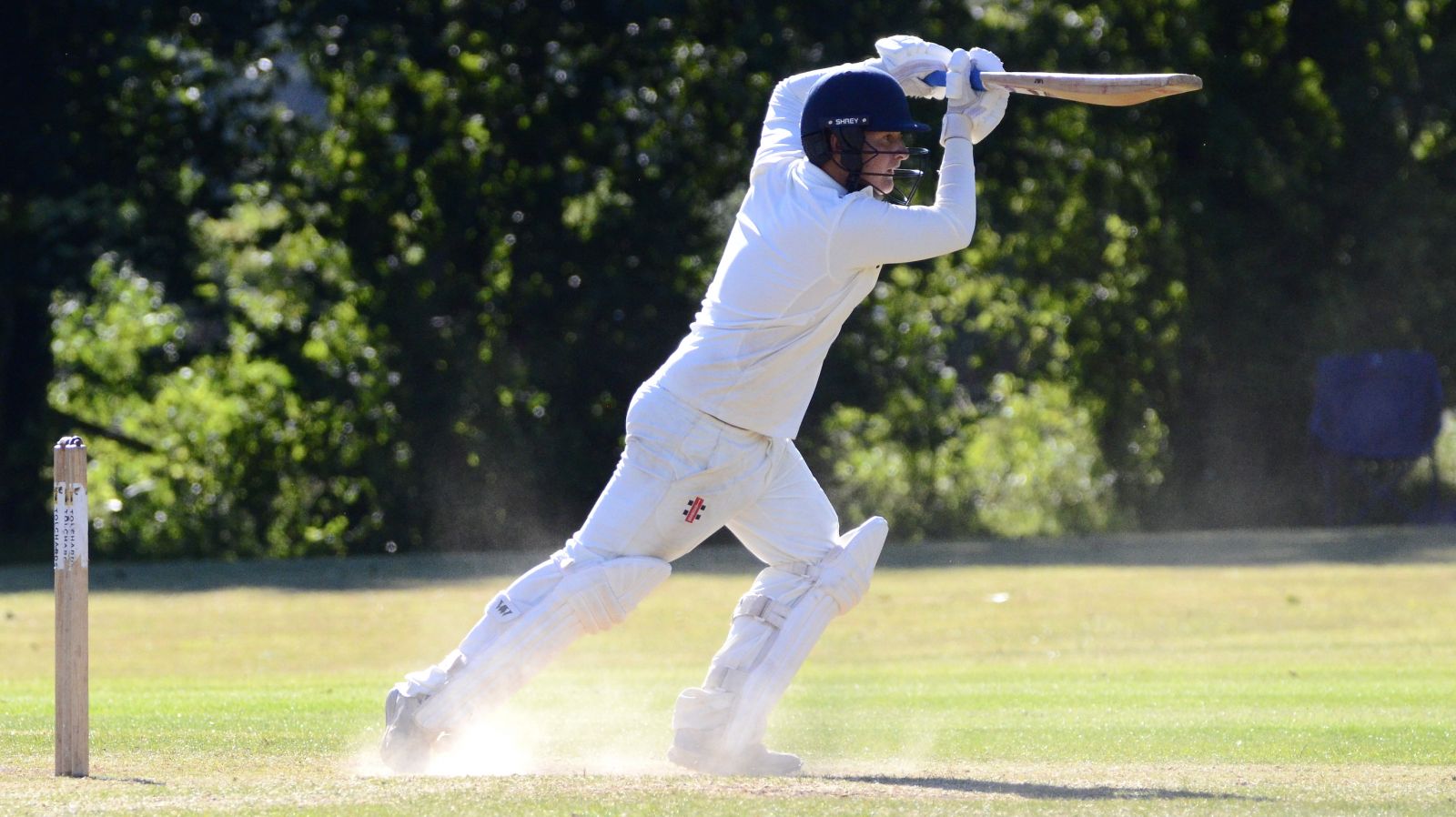 Ipplepen's Warrick Green working towards a brisk 26 not out in the win over Abbotskerswell
