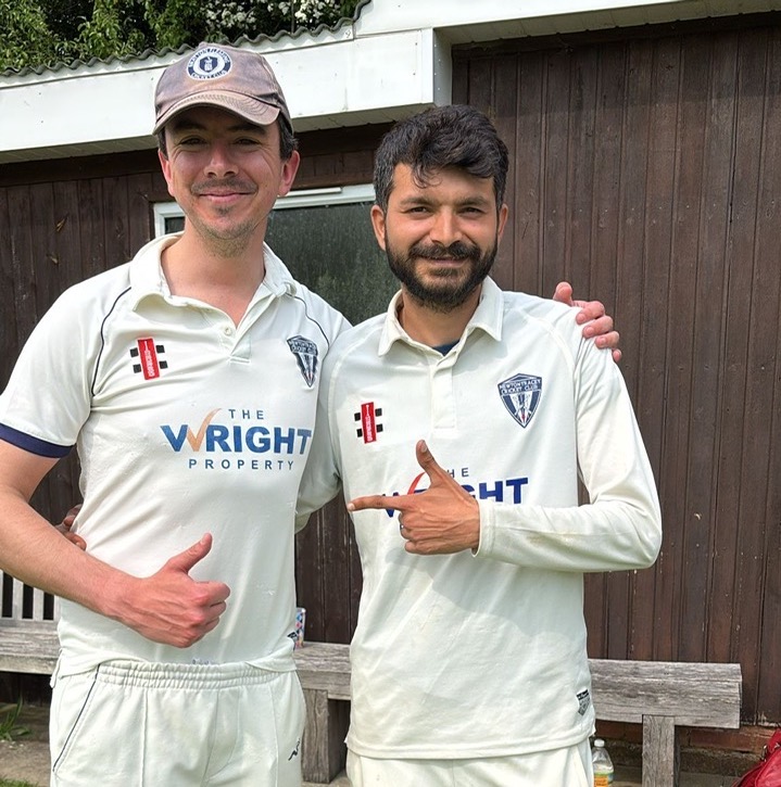 Simon Jennings (left) and Summit Ghangas after their record-contender knock