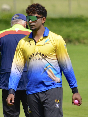 Praison Alias - two wickets for 23 runs