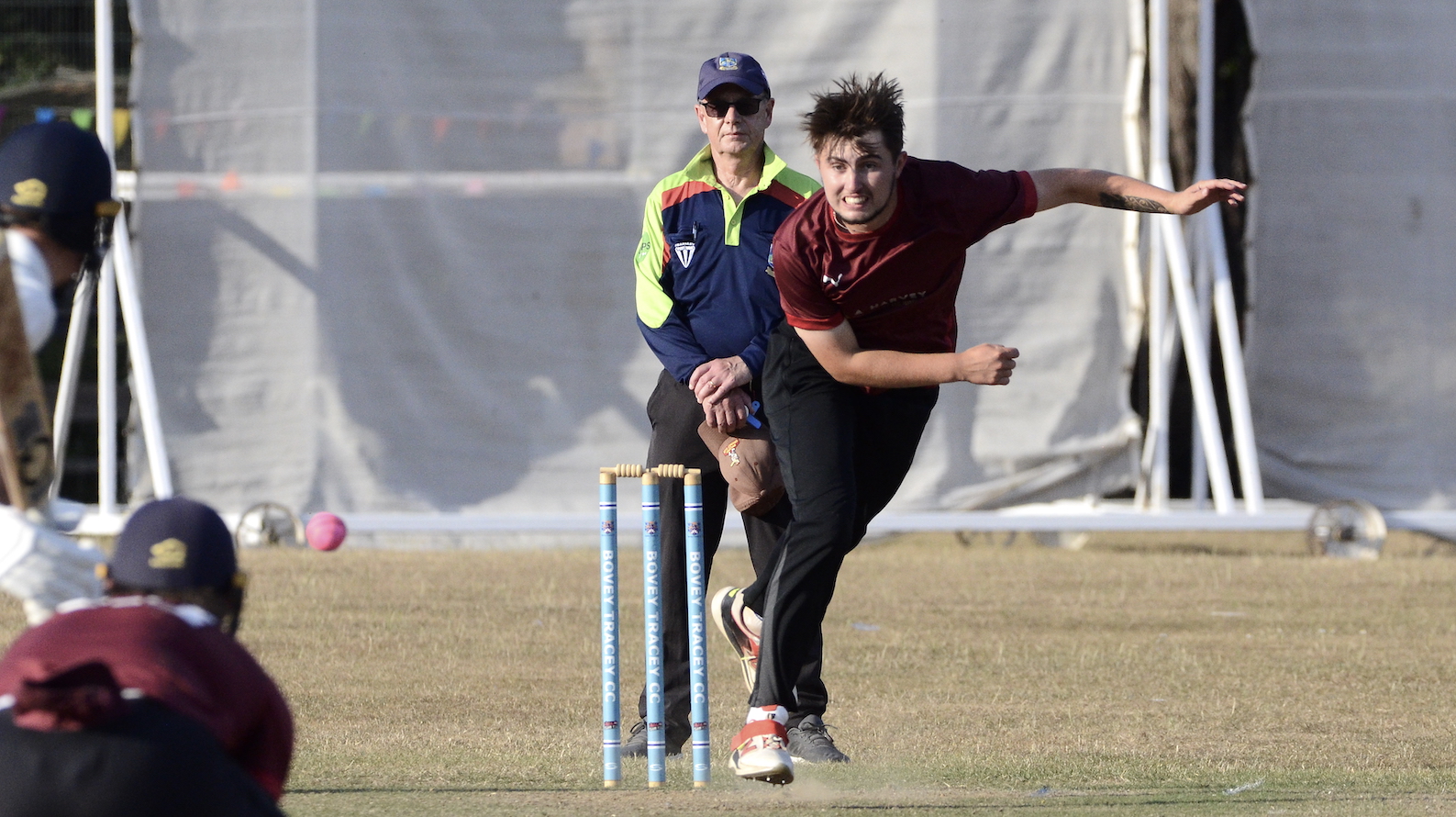 Ipplepen's George Tapley – wickets then runs in the title-clinching win over Kingsbridge <br>credit: Conrad Sutcliffe - no re-use without copyright owner's consent
