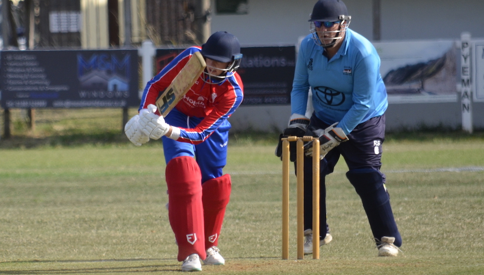 Paignton batsman Brenton Pedley, who top scored against Bridgwater in the ECB National Cup<br>credit: Conrad Sutcliffe - no re-use without copyright owner's consent