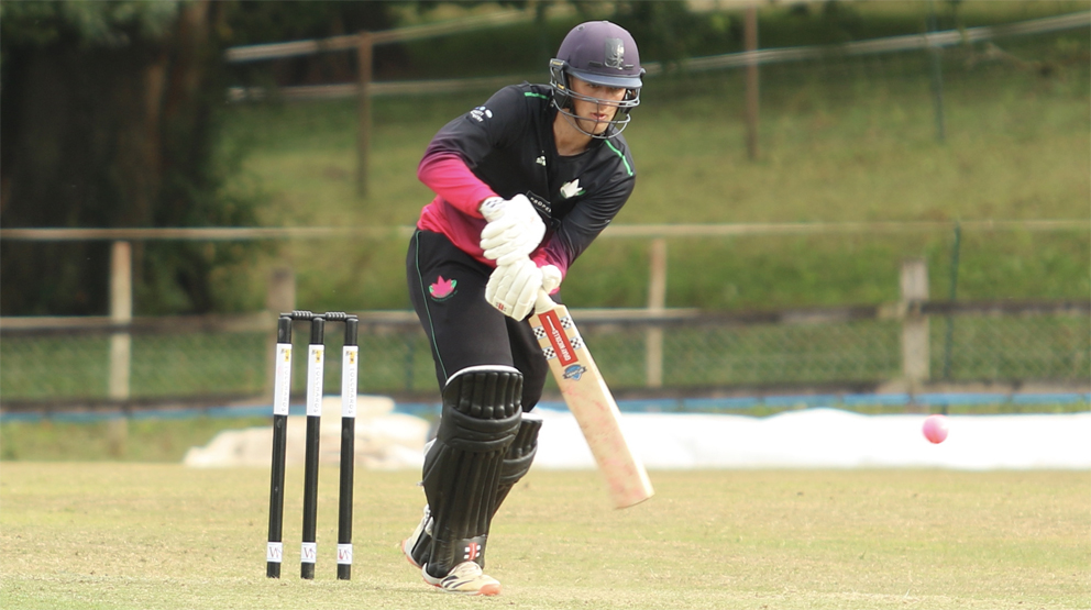 Exmouth captain James Horler, who got the run chase going with a half-century<br>credit: D T Sports Photography Exmouth captain James Horler, who got the run chase going with a half-century<br>credit: D T Sports Photography