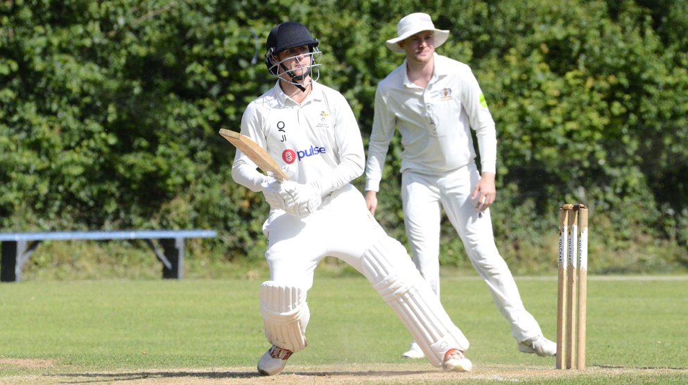 Ipplepen's James Ingram working the Chudleigh bowling around the ground