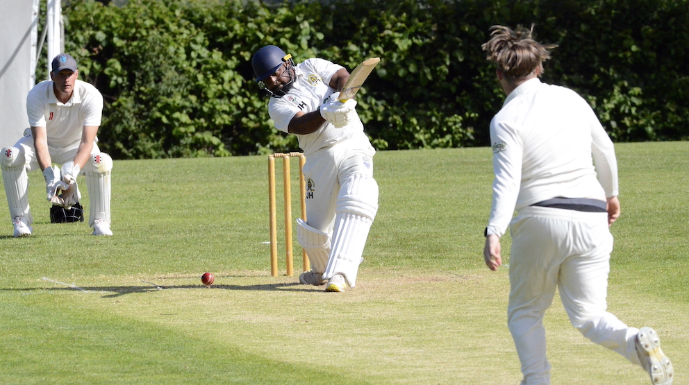 Abbotskerswell's Jay Hussain giving the Hatherleigh 2nd XI bowling a hard time<br>credit: Conrad Sutcliffe - no re-use without copyright owner's consent Abbotskerswell's Jay Hussain giving the Hatherleigh 2nd XI bowling a hard time<br>credit: Conrad Sutcliffe - no re-use without copyright owner's consent