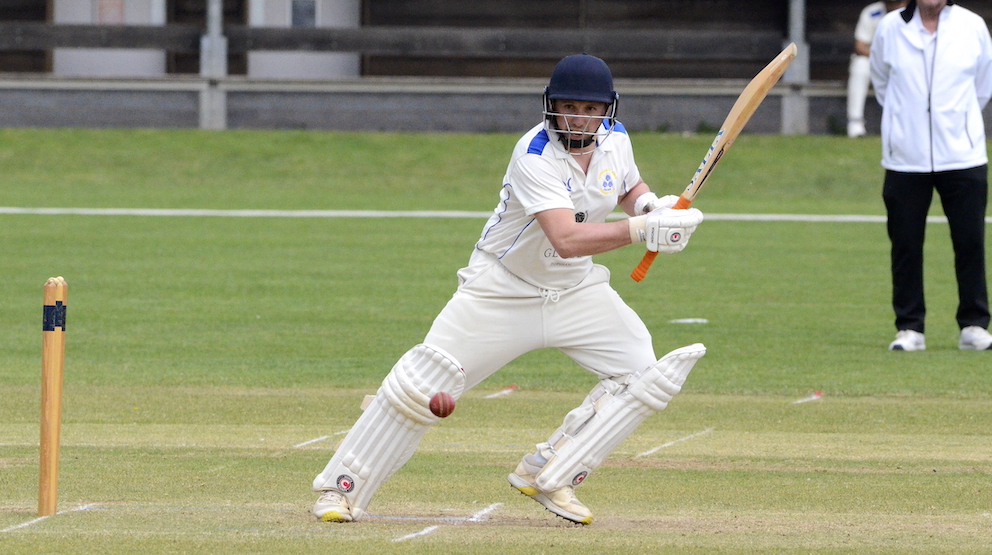 Topsham St James batsman Ross Treleaven, who made 49 against Braunton<br>credit: Conrad Sutcliffe - no re-use without copyright owner's consent