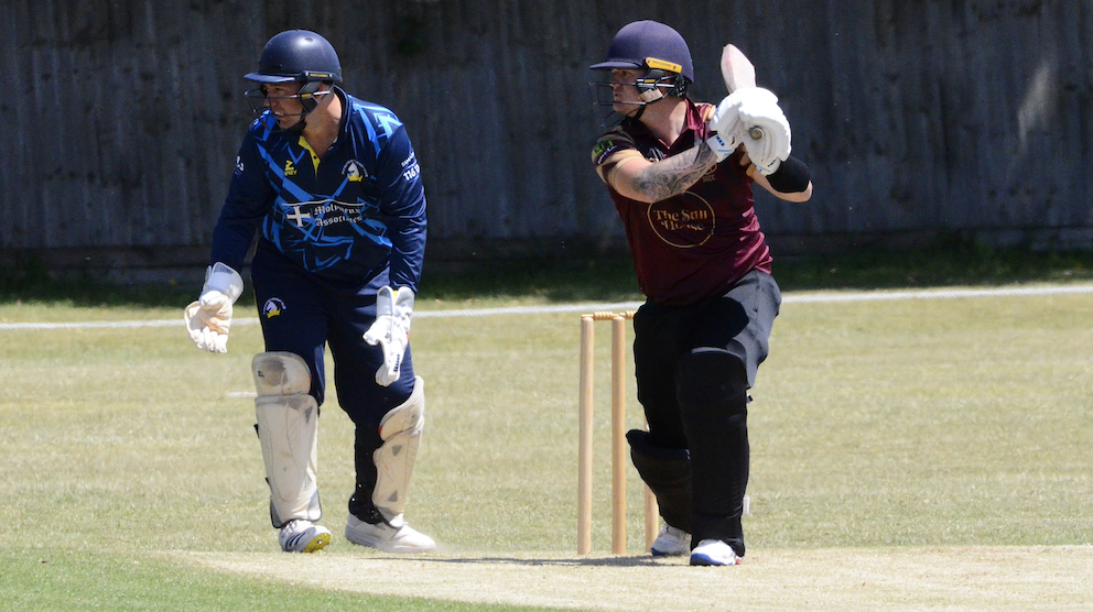 Stoke Gabriel's Tyler Hunter, who hit 63 against Clyst St George<br>credit: Conrad Sutcliffe - no re-use without copyright owner's consent Stoke Gabriel's Tyler Hunter, who hit 63 against Clyst St George<br>credit: Conrad Sutcliffe - no re-use without copyright owner's consent