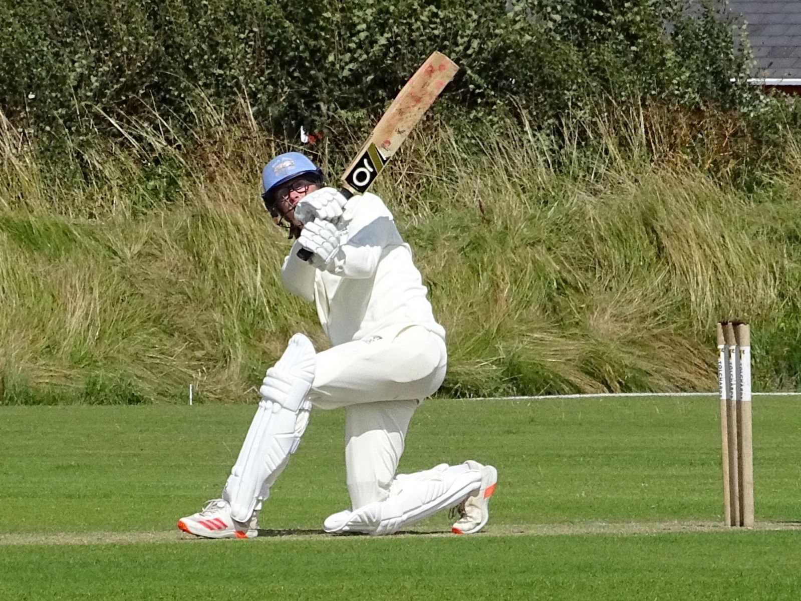 North Devon's Jay Rothery, who clobbered Sandford's bowlers for 180 and still finished on the losing side