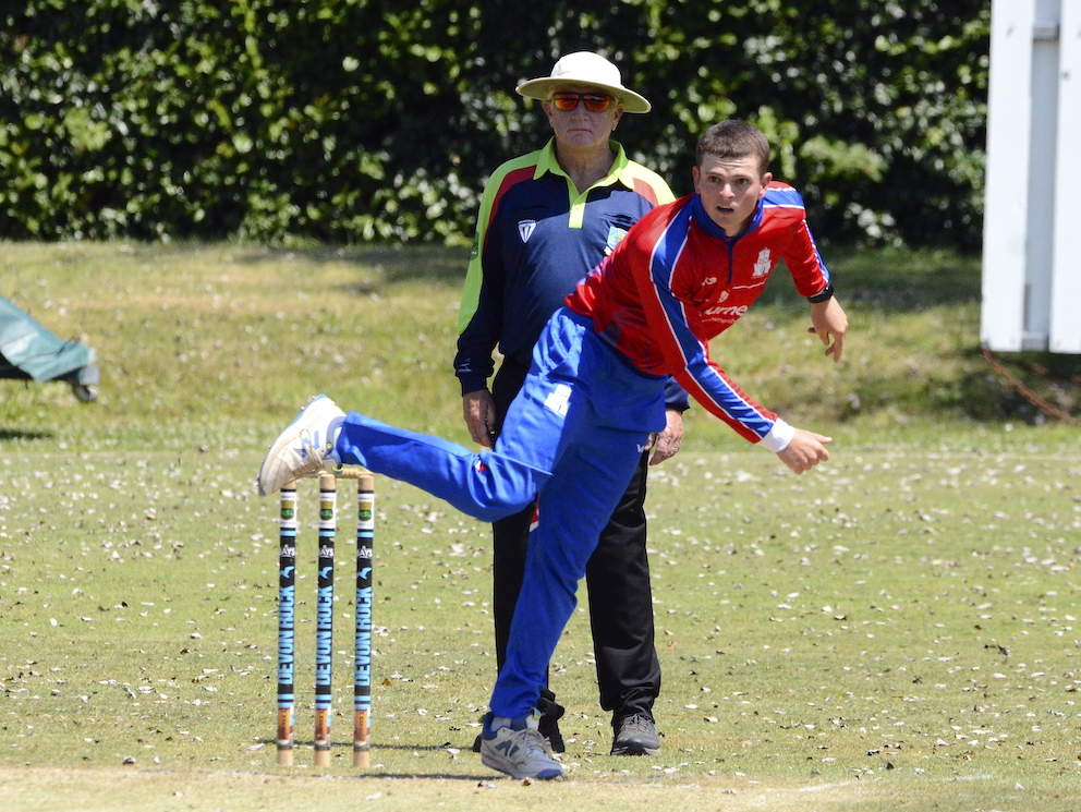 Paignton spinner Rory Medlock, who took three wickets against Cornwood