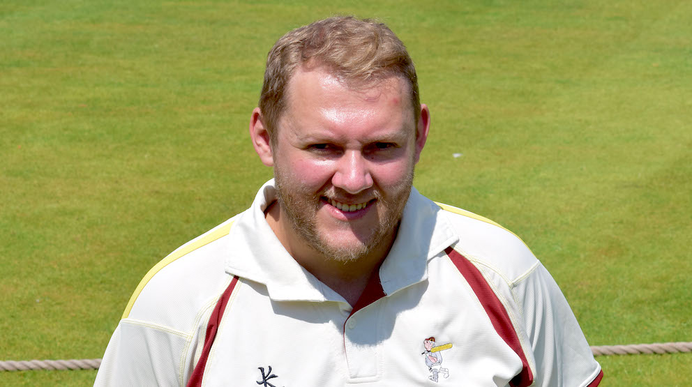 Lewis Borlace - runs and tight bowling for Ipplepen in the tie with South Devon<br>credit: Conrad Sutcliffe - no re-use without copyright owner's consent