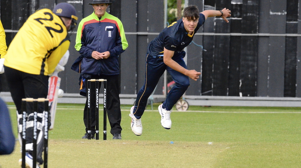 James Matravers, whose 'death' bowling was crucial to Devon's win over Hertfordshire