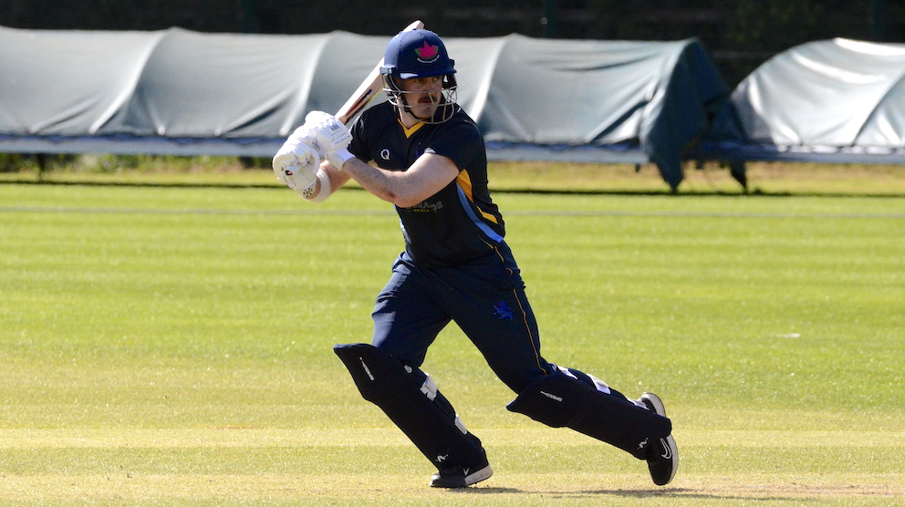 Brute Force! Dan Pyle hits out for Devon on the way to a top score of 77 against EXETER University<br>credit: Conrad Sutcliffe - no re-use without copyright owner's consent