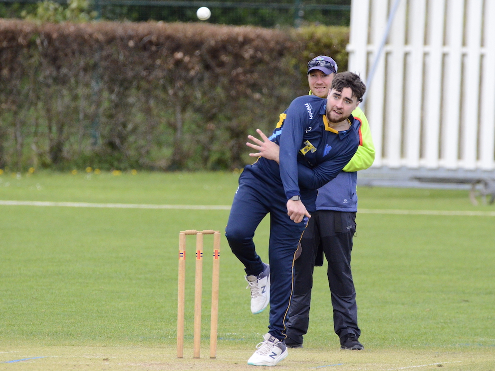 Devon spinner Harry Passenger twirling away 