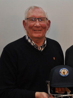 Gavin Lane with one of the helmets