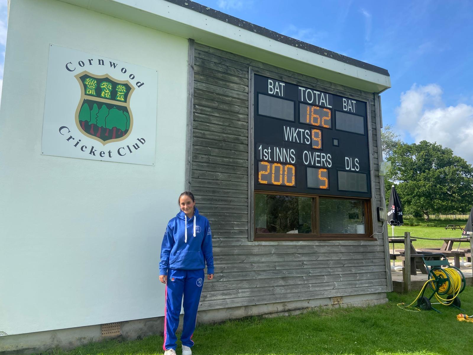 Jemima Brunton took wickets in her first game for North Devon CC.