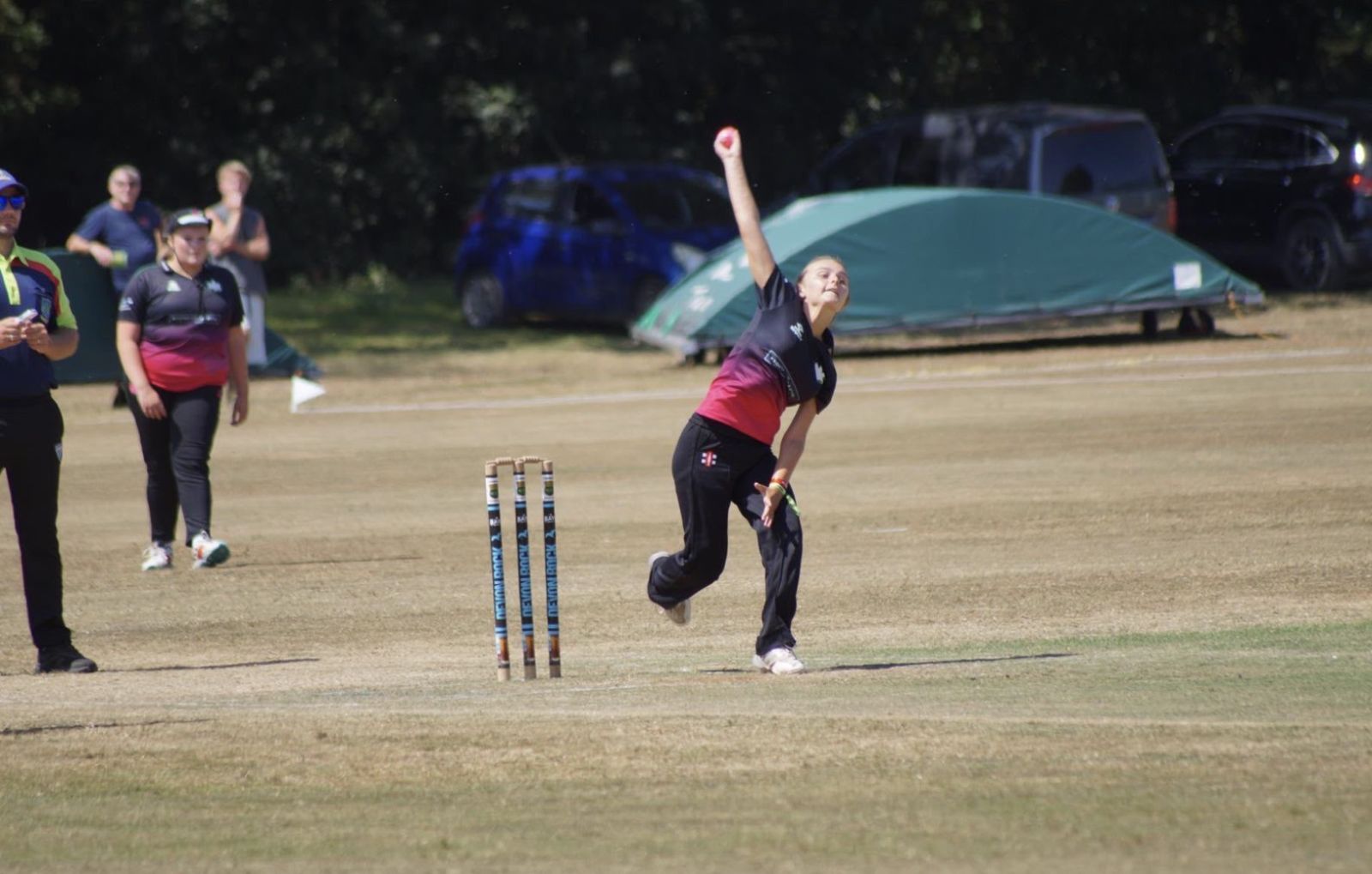 Laila Escott on her way to a 4 wicket haul at Cornwood <br>credit: JAW Photography LTD Laila Escott on her way to a 4 wicket haul at Cornwood <br>credit: JAW Photography LTD