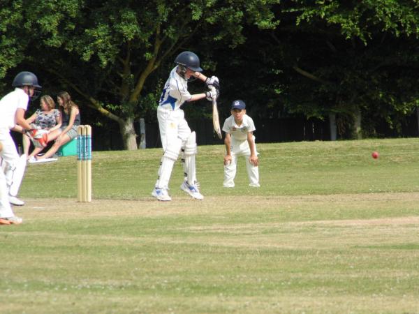 Jack Martin battles against Gloucestershire bowlers